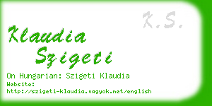 klaudia szigeti business card
